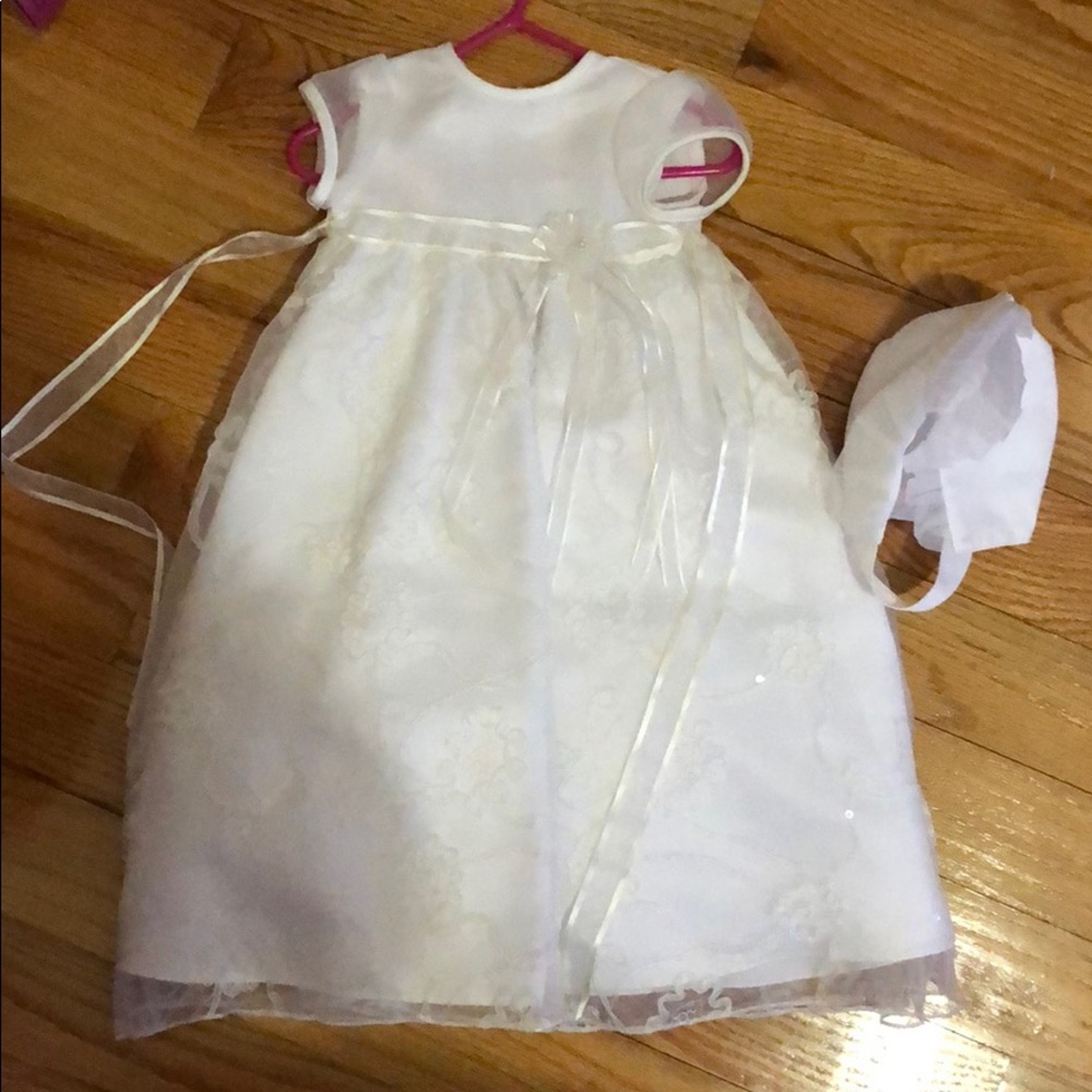 Christening dress used just once 6-9 months